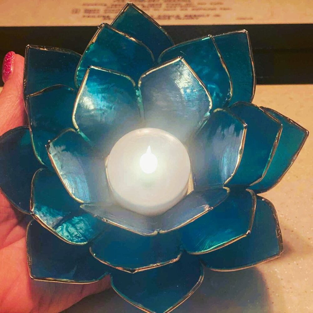 Handmade Capis Shells Candle Holders - Picture 3 of 4